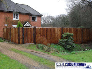 1.8m H x 3m W Bay Timber Closeboard Fencing including Counter & Capping