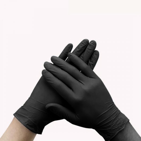 Produktbild von 1000x Dicke Schwarze Nitrilhandschuhe Größe L – Latexfrei, Puderfrei, EN455, UK