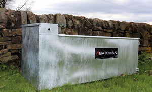 Medium Sized 600 x 600mm (2'x2') Galvanised Water Trough With Welded Service Box
