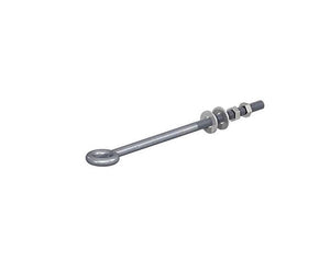 Welded Eyebolts with 2 Nuts/Washers - 9.5mm thread - 200mm – Galvanised