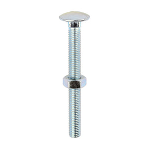 Carriage Bolt & Nut - Zinc