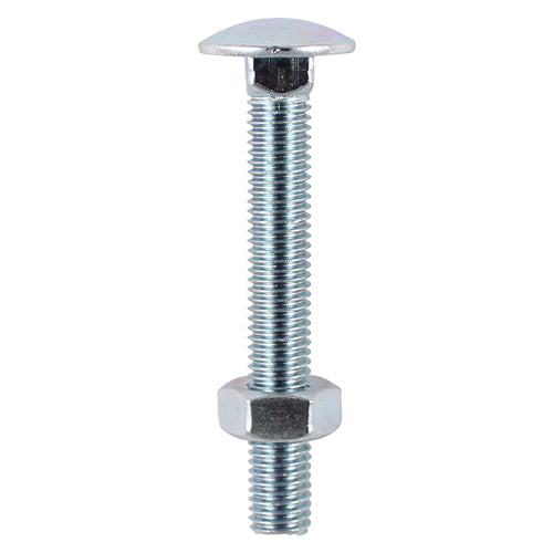 Carriage Bolt & Nut - Zinc