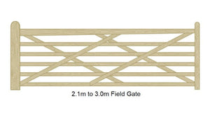 3ft - 12ft Planed All Round Treated Softwood Field Gates Hand Made PAR