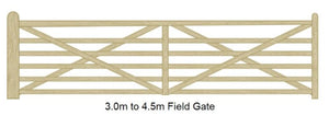 3ft - 12ft Planed All Round Treated Softwood Field Gates Hand Made PAR