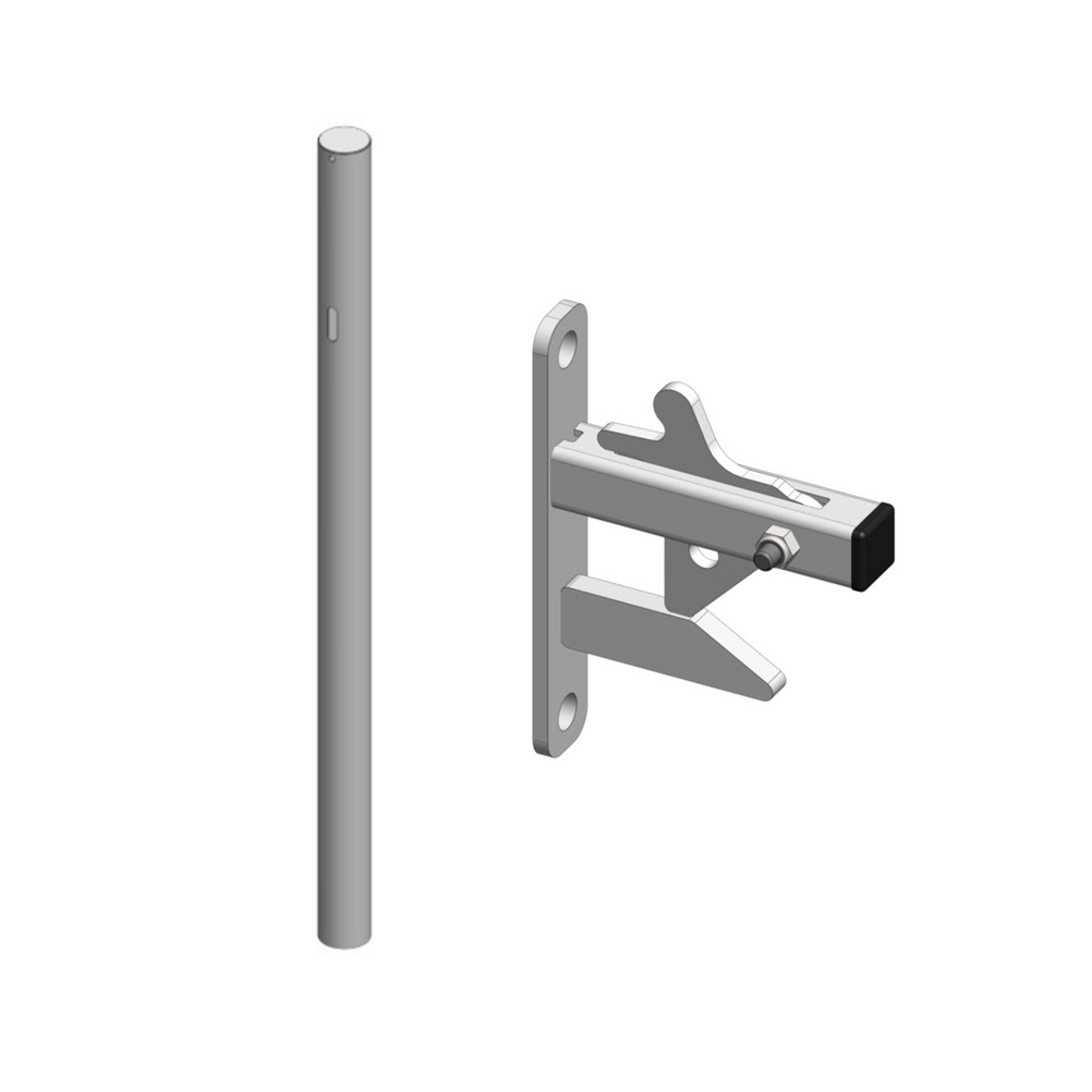 2.0M x 114mm Bolt on Auto Catch Slamming Post for Sliding Bolt or D Lo