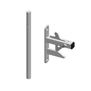 2.0M x 114mm Bolt on Auto Catch Slamming Post for Sliding Bolt or D Loop Metal Gates