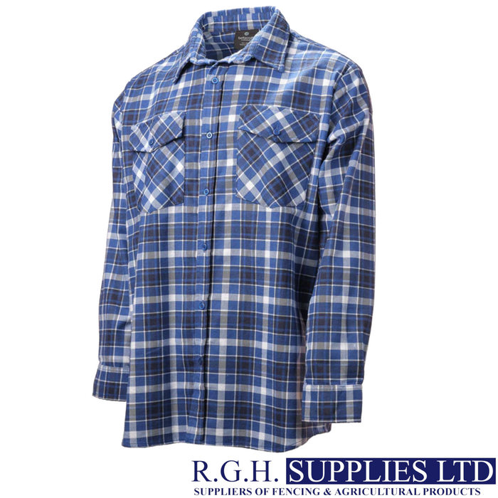 Betacraft Stag Brushed Cotton Shirt Blue Check