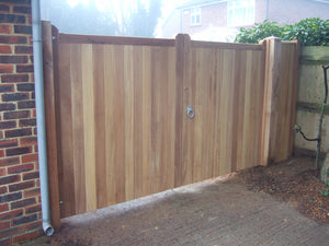 Double Flat Top Iroko TGV Gates