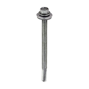 Metal Construction Heavy Section Screws - Hex - EPDM Washer - Self-Drilling - Exterior - Silver Organic