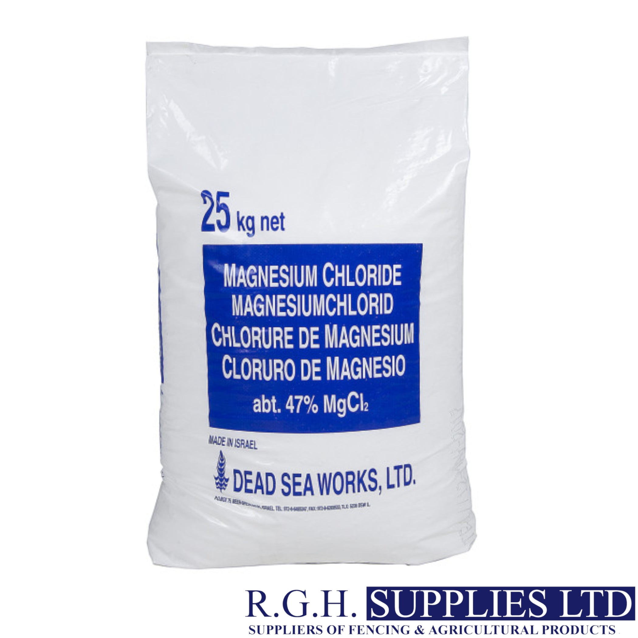 Magnesium Chloride Flakes 25kg Bags RGH Supplies LTD