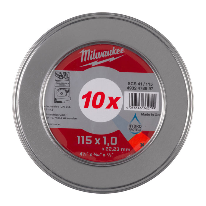 Milwaukee Cut.W Pro+ Metal Cutting 115x1.0mm 10pc MetalBox