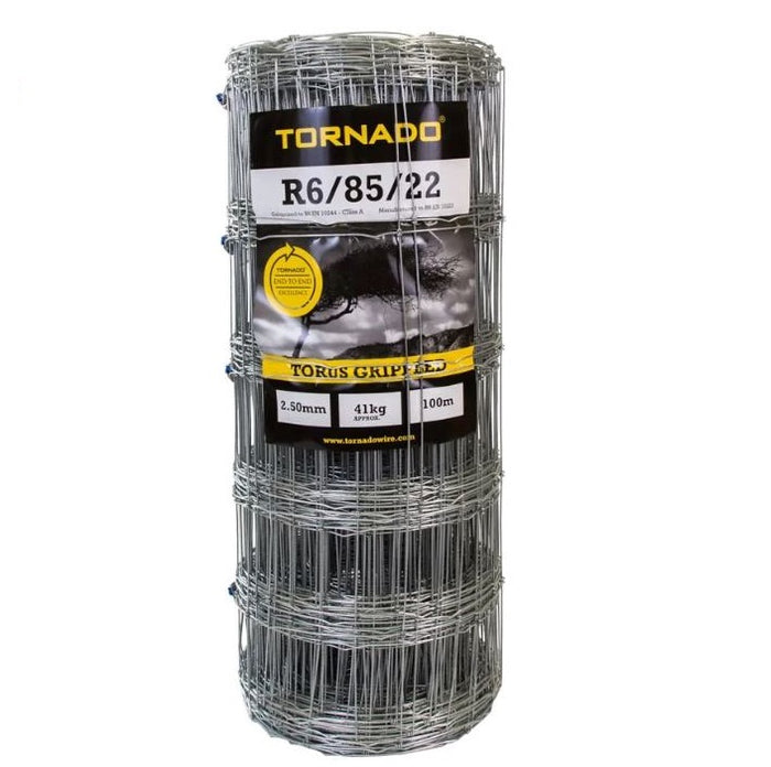 Tornado Wire 100M Rolls of R6/85/22 High Tensile Pheasant Friendly 100m X Shaped Knot