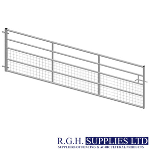 Half Meshed Galvanised Field Gate - Farm Enterance or Security Gate
