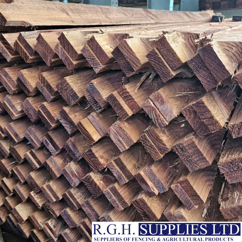 3.0m Ex 75 x 75mm Ended Arris Rail Brown – RGH Supplies LTD