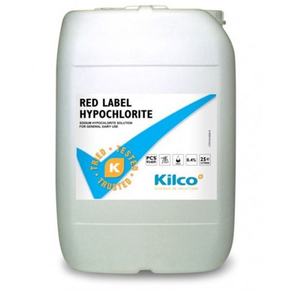 Kilco Red Label Hypochlorite 25 Litre