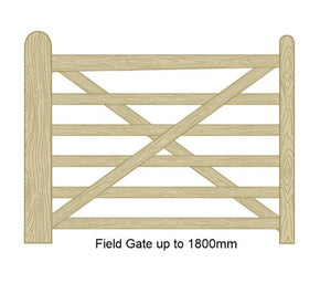 3ft - 12ft Planed All Round Treated Softwood Field Gates Hand Made PAR