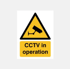 CCTV In Operation Sign 360x240x3mm Rigid Plastic