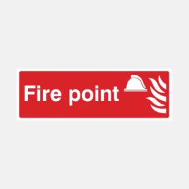 Fire Point Sign 120x360x3mm Rigid Plastic