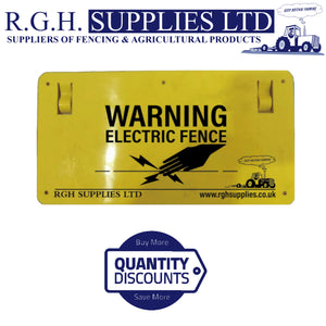 RGH Electric Fence Warning Signs - Legal Requirement near Public Areas