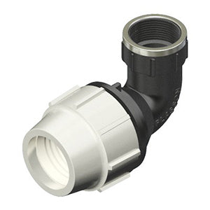 Plasson Mechanical Compression Fittings - 90 Degree Elbow with Threaded Female Offtake