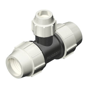 Plasson Mechanical Compression Fittings - 90 Degree Reducing Tee