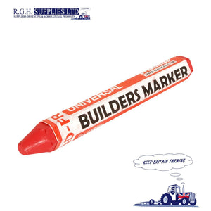 Markal Builders Crayon Red Marker Weather and Fade Resistant Longer Lasting
