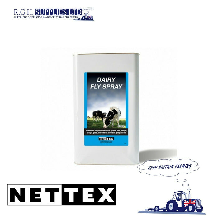Nettex Dairy Fly Spray - 4.5 litre - Contact Killer for Flying Insects