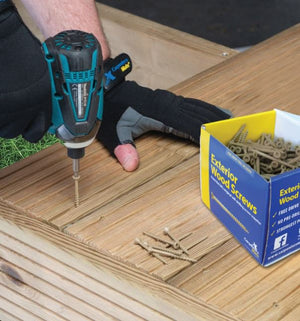 63mm Carpenters Mate Exterior Wood Deck Screws - Multi Purpose Square Head Tool Included