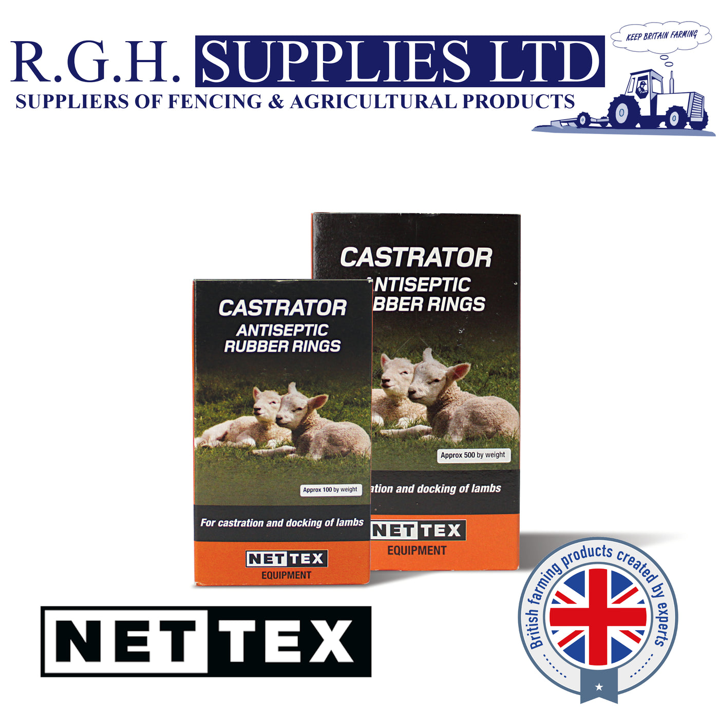 Castrator Rings 100 Net-tex Castration Rings – RGH Supplies LTD