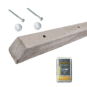 1.0m x 75 x 75mm Concrete Repair Spur Kit with Post Mix and Coach Screws