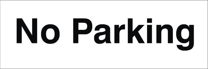 No Parking Sign 120x360x3mm Rigid Plastic