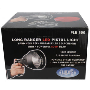 Clulite PLR-500Long Ranger LED Pistol Light with Red Filter 500M Beam