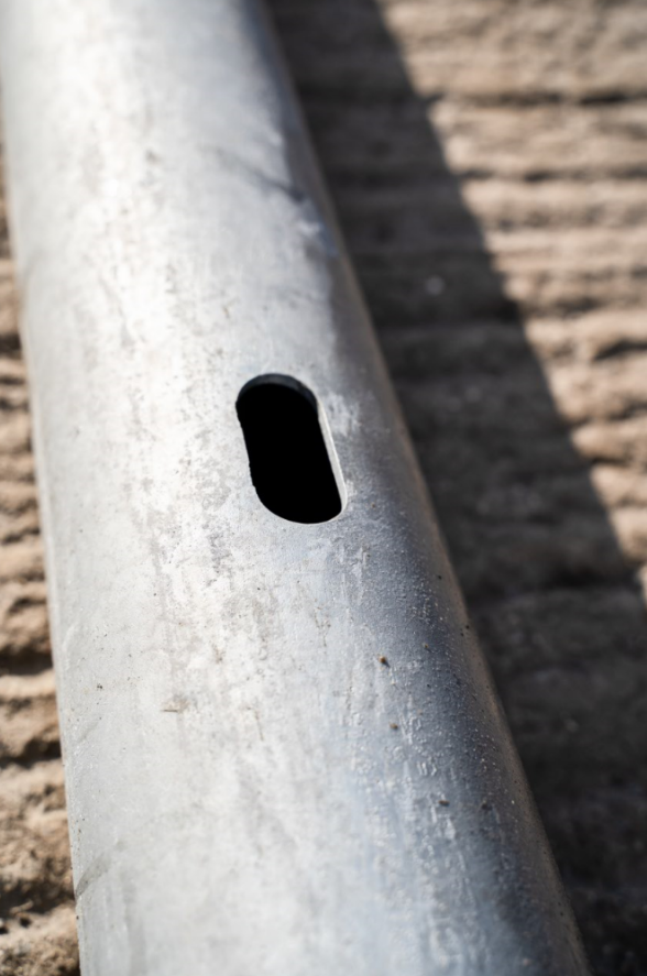 2.0M x 114mm Holed Slotted Slamming Post for Sliding Bolt Metal Gates ...